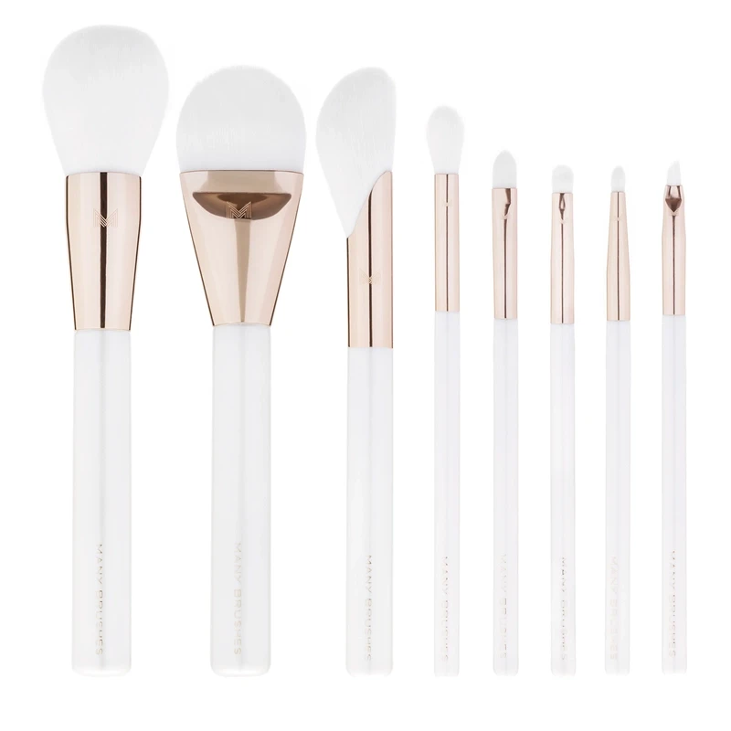 Many Brushes Supreme | Zestaw 8 wegańskich pędzli do makijażu - biały kolor