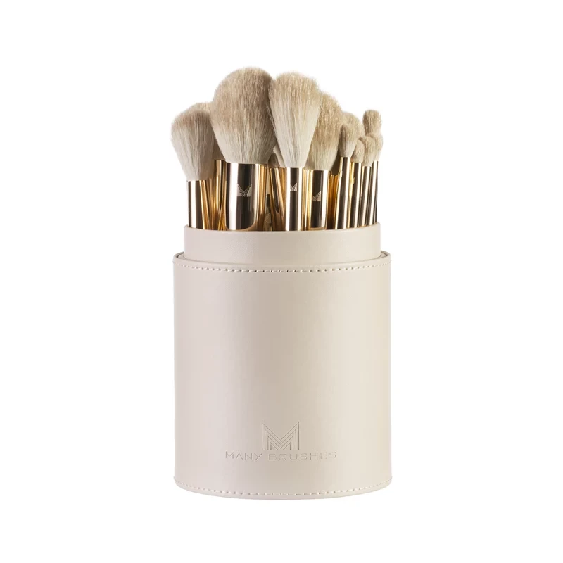 Zestaw 23 pędzli do makijażu z tubą | Many Brushes Vanilla - Thats all you need | gąbeczka gratis