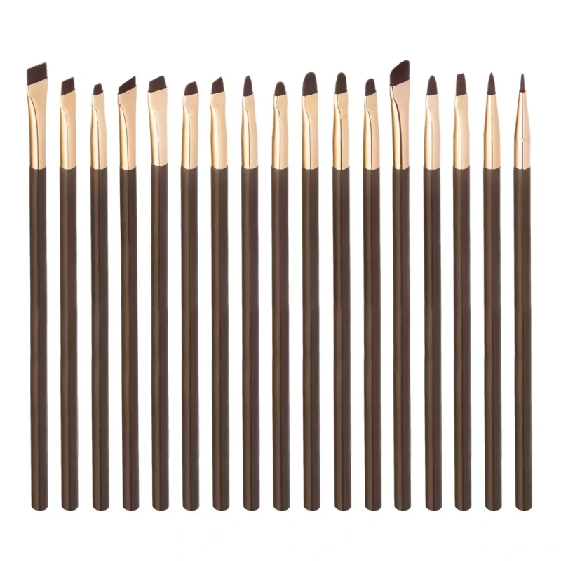 Zestaw 17 precyzyjnych pędzli do makijażu Sharp&Simple