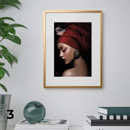 Poster in goldener Rahmen | 40x50 cm | Bild für den Salon | Inneneinrichtung