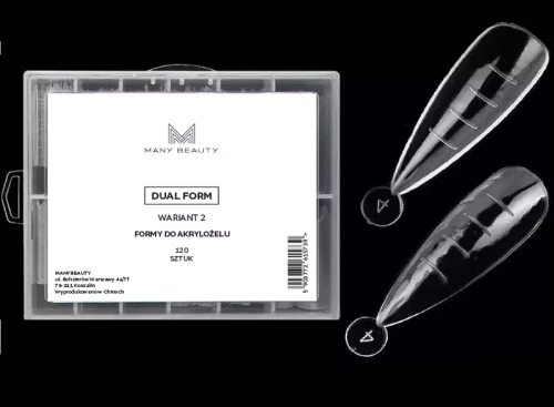Formen für Acrygel | Verlängerung | Dual Form | 120 Stück | 12 Größen