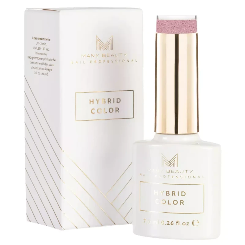 Połyskujący różowy lakier hybrydowy | 608 ruby glow | HYBRID COLOR | UV