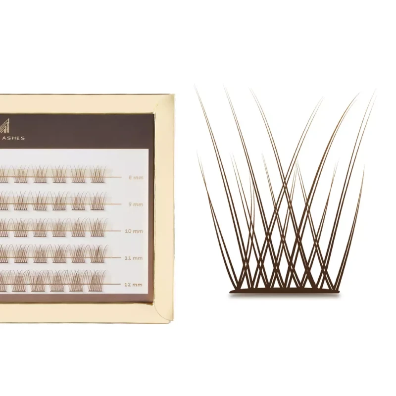 Brązowe kępki rzęs- V-Lashes Intense Chocolate