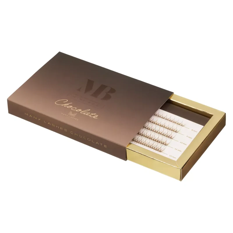 Brązowe kępki rzęs- V-Lashes Chocolate | Mini Box