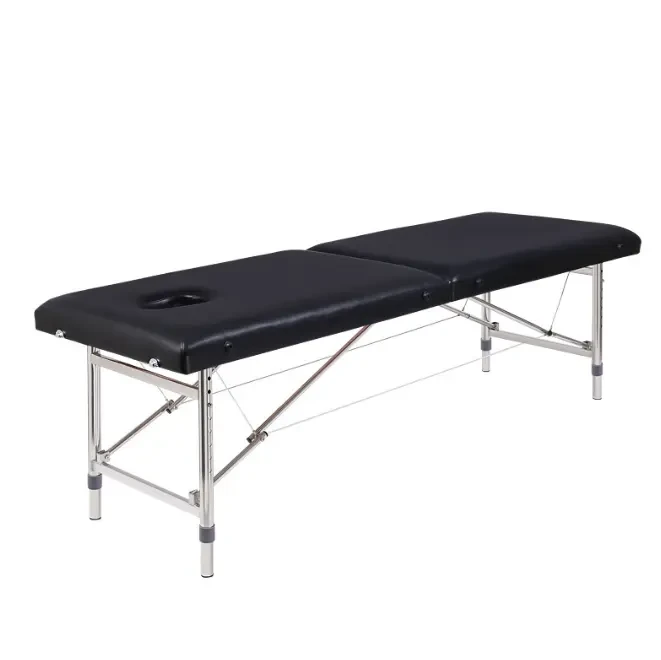 Klapbare tragbare Kosmetikliege | Massagetisch | metallisch