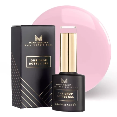 ONE DROP BOTTLE GEL | Einphasiges Gel für Maniküre | Nr. 008 CANDY PINK | 15 ml