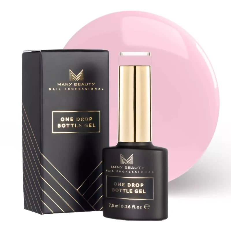 ONE DROP BOTTLE GEL | Einphasiges Gel für Maniküre | Nr. 008 CANDY PINK | 15 ml