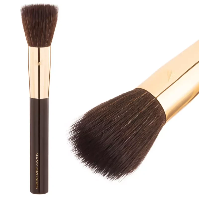 MBC-03 – Duo Fibers – Vielseitiger Pinsel für cremige und pudrige Produkte | Many Brushes Chocolate | Acrylgriff