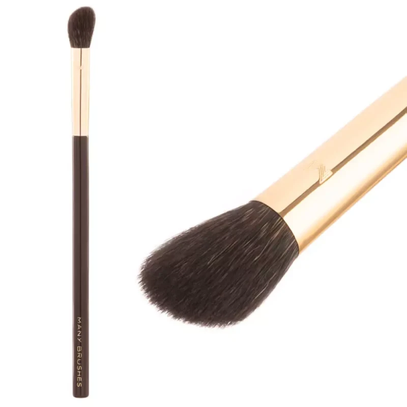 MBC-07 | Multifunktionaler Pinsel zum Verblenden von Lidschatten und Pudern der Augenpartie | Many Brushes Chocolate | Graues Eichhörnchenhaar | Acrylgriff