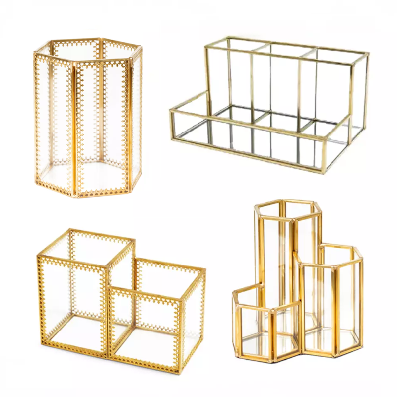 Glas-Organizer | Behälter für Kosmetika und Zubehör 