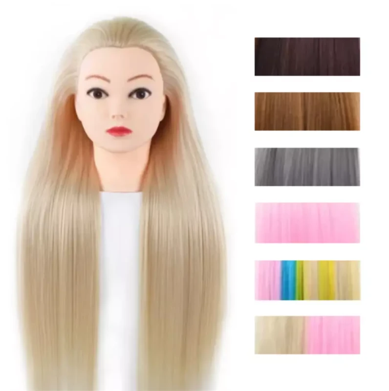 Mannequin | Friseur-Trainingskopf zum Frisieren mit synthetischem Haar