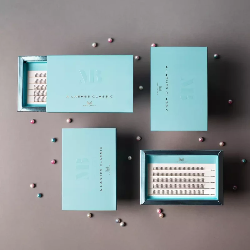 Mini Box A-lashes Classic | mix 2 | Zestaw kępek rzęs do makijażu 12-16 mm, zdjęcie stylizowane