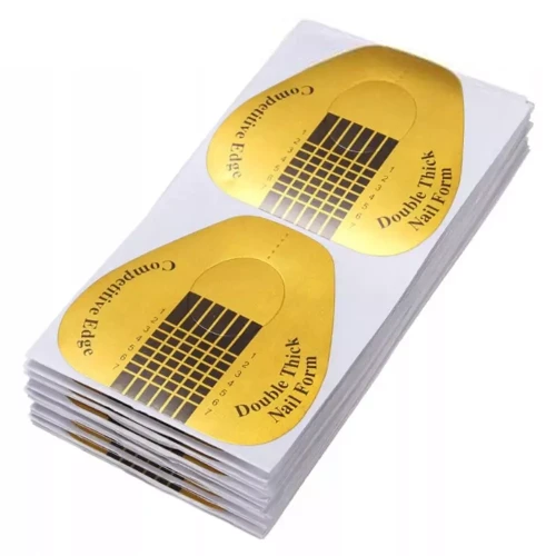 Nagelformschablonen | gold | 100 Stück