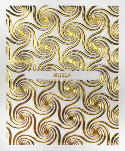 3D Goldene Nagelsticker für Nail Art