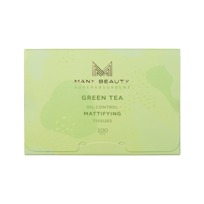 Zapachowe Bibułki Matujące Do Twarzy Mattifying Tissues Many Beauty_green_tea.webp