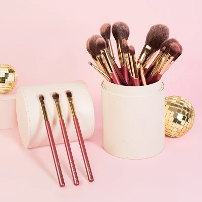 Tuba na pędzle Vanilla | duży stojak | organizer na pędzle do makijażu, zdjęcie stylizowane