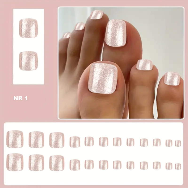 Press on Nails | Fertige Designs | Selbstklebende Nägel | Pediküre