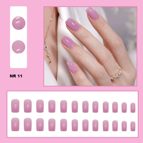 Press On Nails – Selbstklebende Nägel mit fertigem Design | Form: Lange Square-Tips