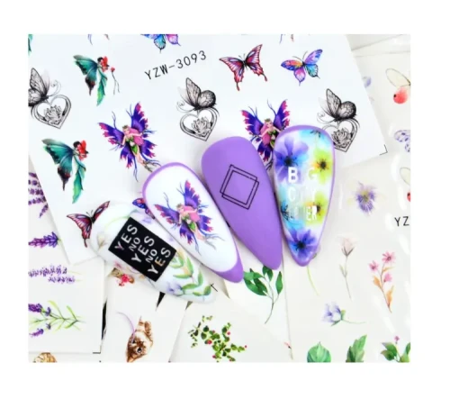 Wassertransfer-Nagelsticker | Mix-Motive | 1 Bogen