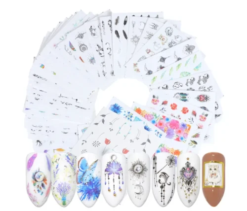 Wassertransfer-Nagelsticker | Motiv-Mix