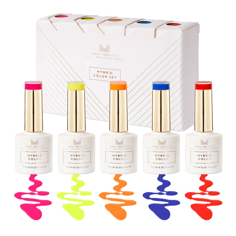 Set Neon Energy Hybridlacke – 5 intensive Farben