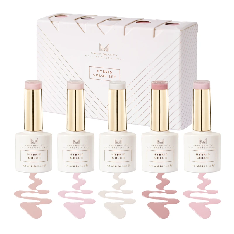 Set Soft Elegance Hybridlacke – 5 klassische Farbtöne für French und Baby Boomer