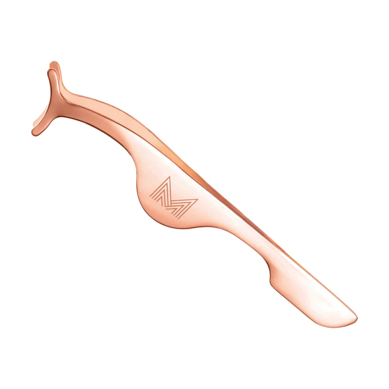 Pęseta do aplikacji sztucznych rzęs | rose gold