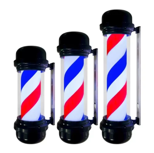 LED-Barber-Pole Deckenleuchte – schwarze Barber Shop Pole Light | S M L