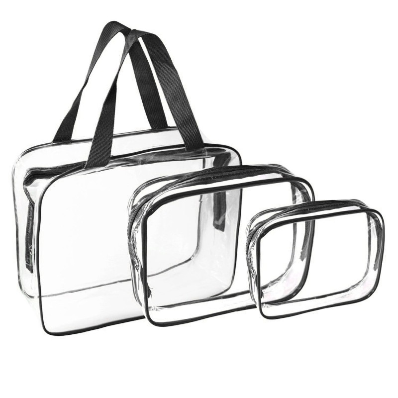Kosmetiktasche 3-in-1 Set | transparent | wasserdicht