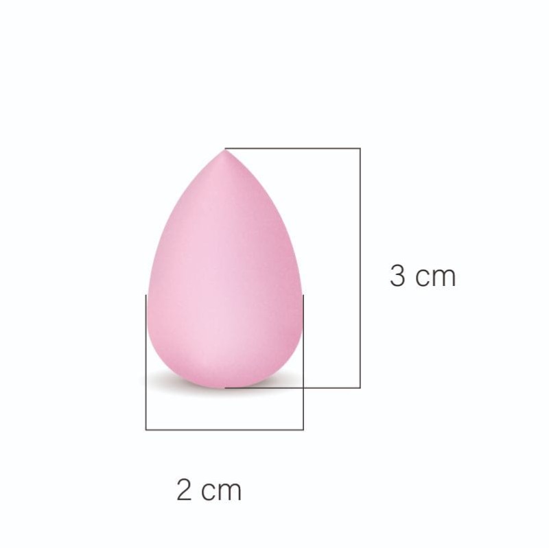 2 Mini gąbki do makijażu beauty blender, wymiary