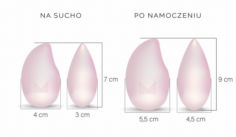 Gąbka do makijażu MANGO SHAPE - Supersoft, wymiary