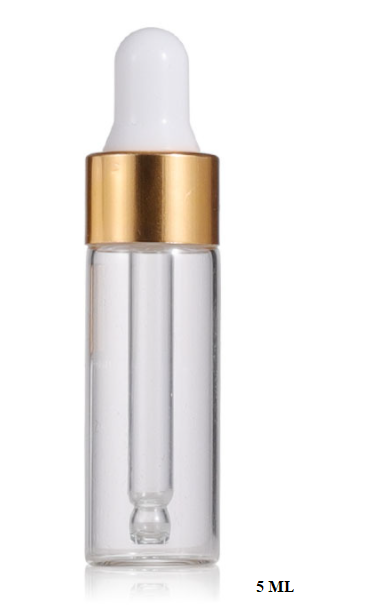 Butelka szklana z pipetą bezbarwna 5ml